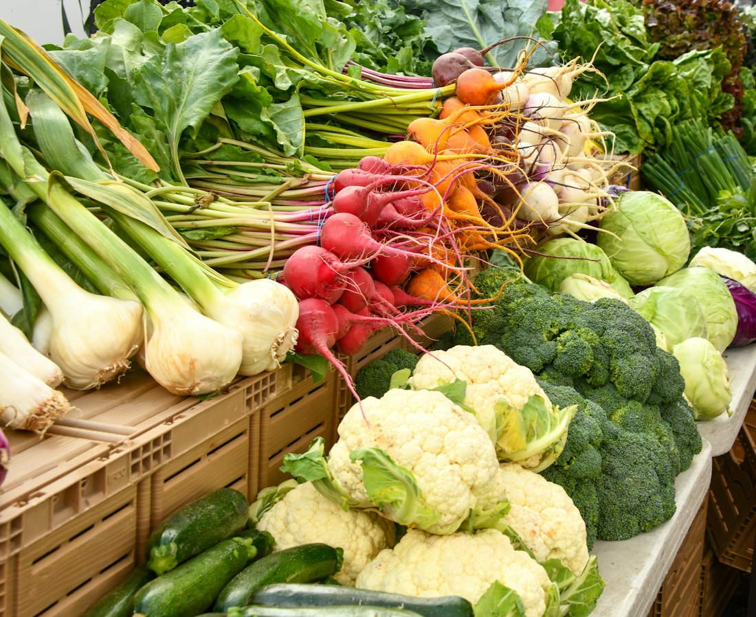 Fresh vegetables at a market